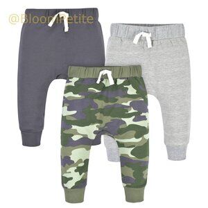 3-Pack Toddler Jogger Pants with Super Soft French Terry Fabric